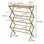 Household Essentials Bamboo Folding Clothes Upscale Laundry Rack with 11 Dowels, Natural (HH6524)~#|#~D9AF8EC0-CDB7-49E8-A183D8D18E04D54E_sc7