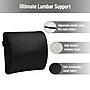 Mind Reader Memory Foam Ergonomic Lower Back Cushion Office Chair Support, Black (BACKFOAM-BLK)~#|#~D9C6EC2D-D81B-4E81-8FB2D4D9237E0960_sc7