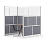 Luxor Modular Room Divider Add-On Wall, 70"H x 53"W, Gray/Frosted PET/Acrylic (MW-5370-XFCG)~#|#~D9E0875F-4671-45AE-A991CE979AAB7380_sc7