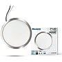 Bulbrite 7" Round 14-Watt 3000K LED Flush Mount Light, 1150 Lumens, Nickel (773606)~#|#~D9FEEBD7-7E0D-409B-87D4AFD80AFC62FF_sc7
