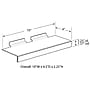 Azar Displays Acrylic Shoe Shelf with Sign Slot for Slatwall, 10"W x 1.25"H x 4"D, Clear, 10-Pack (556001-CLR-10PK)~#|#~DA283866-729B-4C59-A8EAE7E10DC1CE58_sc7