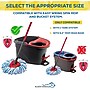 BISON LIFE Kleen Handler Microfiber Spin Mop Head Refill, Blue, 24/Pack (BPES-SPM-MFR-BL-L-1-24A)~#|#~DA4C46EE-9F50-40F3-A7C9AD62549A827C_sc7