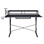 Techni Sport Carbon Computer Gaming Desk with Shelving, Black (RTA-TS200-BK)~#|#~DA4C847C-5621-406F-9CFCF887EFD0A536_sc7