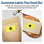 Avery Laser/Inkjet Multipurpose Rectangle Labels, 2" x 2-5/8", Neon Yellow, 600/Pack (94235)~#|#~DA525C77-E505-457B-8D2E3715E9A54772_sc7