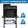 Mount-It! 2-Shelf Laminate/Steel Mobile Printer Stand with Dual Wheel Casters, Black (MI-7857)~#|#~DA55A779-8A26-4166-BFC62C769172069D_sc7