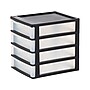 Iris 4-Drawer Desktop Unit, Black/Translucent White (587023)~#|#~DA9A762D-D5EA-491D-B5C938B413E92BDC_sc7
