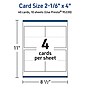 Avery Integrated Cards, 2-1/6" x 4", Glossy White, 40/Pack (95330)~#|#~DAA30B8D-2958-45FE-8C2979D2D06C2897_sc7