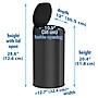 iTouchless Stainless Steel Round Sensor Trash Can with AbsorbX Odor Control System, 8 Gallon, Black (MT08RB)~#|#~DAC346C7-3F9E-4004-86567FB69134E975_sc7
