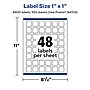 Avery Laser/Inkjet Square Multipurpose Labels, 1" x 1", White, 4800 Labels/Box (94103)~#|#~DAC92D98-2E30-4AA5-9371796167A72188_sc7