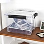 Sterilite 34 Quart Gasket Box with Lid, Plastic, Clear/Black, 4/Carton (39339004)~#|#~DAD9C186-8419-46A2-BFB4E8DC921C2DEE_sc7