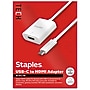 Staples TECH USB‑C to HDMI Adapter – Audio/Video Converter for Monitors, TVs & Projectors, Male‑to‑Female, White~#|#~DADE3FA6-94A7-45ED-9D0E84760B4F45FB_sc7