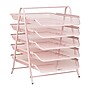 Mind Reader 5-Tier Stackable Paper Desk Tray Organizer, Metal, Pink (5TPAPER-PNK)~#|#~DB234445-118F-4421-B91027933E18E1E6_sc7