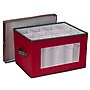 Household Essentials Holiday Stemware Windowed Panel Storage Box with 12 Compartments, Red/Green (HH540RED)~#|#~DB23A28E-3555-4951-BF139869EBFA1CAC_sc7
