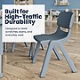 Flash Furniture Emmy Square Activity Table Set, 24" x 24", Height Adjustable, Dusty Blue (YCX232SQRTBDTBR)~#|#~DB2596FC-A307-4793-9265A6F5D2F07B32_sc7