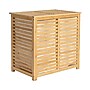Household Essentials Double Laundry Hamper with Lid, Bamboo/Cotton, Natural (HE1172)~#|#~DB2670D3-8B86-4828-959CFE945981BD04_sc7