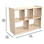 Flash Furniture Bright Beginnings 5-Section Modular Storage Unit, 24.5"H x 31.5"W x 11.75"D, Brown (MK-KE23940-GG)~#|#~DB334269-203A-4F4B-A1CA857D3613BC6D_sc7