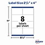 Avery TrueBlock Inkjet Shipping Labels, 2-1/2" x 4", White, 200 Labels/Pack (5815)~#|#~DB5B82C8-5B68-4F04-B25EA252AA439A2F_sc7