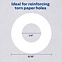 Avery Self-Adhesive Plastic Reinforcement Labels in Dispenser, 1/4" Diameter, Matte White, 1000/Pack (5720)~#|#~DB5BB20F-1B9F-46AC-BEDA428E577B5D9E_sc7