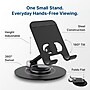 Uncaged Ergonomics Swivel Cell Phone Stand with 360° Rotation and Adjustable Tilt, Foldable Metal Design, Black (SPS-Black)~#|#~DB9A6B81-C1DD-4BC0-899D7E9D4D2F2A19_sc7