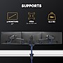 Fellowes Platinum Series Adjustable Triple Arms, Up to 27" Monitor, Black (8042601)~#|#~DBF1F7BA-FE7D-4DD7-8D20991B1EBC614C_sc7