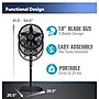 Lasko 18" 3-Speed Oscillating Cyclone Pedestal Fan with Remote and Timer, Black (1843)~#|#~DBFCEBE2-4910-4414-9B9447AEF1BD36E8_sc7