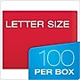 Pendaflex Heavy Duty End Tab File Folder, Straight Cut, Letter Size, Red, 100/Box (H110DR)~#|#~DC322F3F-FF29-4261-915B33C1F3F35116_sc7