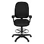 Regency Comfort Series Fabric Drafting Chair with Footrest and Lumbar Support, Black (125-DK-BK)~#|#~DC3C7926-B23D-42B3-9E9B024892D95C32_sc7