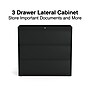 Staples HL8000 Commercial 3-Drawer Lateral File Cabinet, Locking, Letter/Legal, Black, 42"W (23202D)~#|#~DC7848FE-534A-401E-867A5ADDA366AD17_sc7