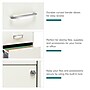 Space Solutions 3-Drawer File Cabinet with Pencil Drawer Letter-Width, Pearl White, 18" Deep (19157)~#|#~DC8FD964-96D3-42D9-8CE46CE1C147B49D_sc7