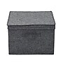 Household Essentials Medium Stackable Folding Fabric Square KD Storage Box, 10" x 15"x 15", 39 Qt., Gray, 2/Pack (7517-1)~#|#~DC9E93ED-5BA1-4AF0-AD70EC0C814177C7_sc7