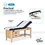 Viva Comfort Aristo Wood Physician Adjustable Exam Table with Shelf, 2 Drawer Cabinet, Paper Holder, 500 lb. Capacity, Black~#|#~DCA6D773-334B-49C8-B590846C8AB98FB7_sc7