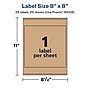 Avery Laser/Inkjet Square Multipurpose Labels, 8" x 8", Kraft Brown, 25 Labels/Pack ( 94108)~#|#~DCB6A5BF-B01E-449C-A85EBED1CF431099_sc7