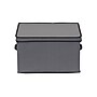 Household Essentials Large Stackable Folding Fabric Stemware Storage Box, 10.5" x 16.5"x 13", 39 Qt., Gray (52540-1)~#|#~DCB752DB-973D-4E4F-98AD749B4D63EA67_sc7