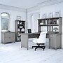 Bush Furniture Salinas 60"W L Shaped Desk with Hutch, Lateral File Cabinet and 5 Shelf Bookcase, Cape Cod Gray (SAL007CG)~#|#~DD007F87-C744-445C-99894FDDF157AA19_sc7