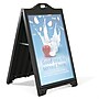 Azar Poster Holder, 26.77" x 44.7", Vertical, A-Frame, Black, Plastic (300244-BLK)~#|#~DD447200-B8F5-4E2C-89AD382A1931726E_sc7