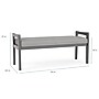 Lesro Weston 2-Seat Bench, Chambray Grey/Pewter (WS2001.WPW-01CHGY)~#|#~DD92BF13-CAC0-4C9A-969055F65EFE24F2_sc7