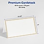 Avery 2" x 3.5" White/Gold Matte Table Tent, Laser/Inkjet, 80 Cards/Pack (3328)~#|#~DD97989E-48BF-4E7E-94168C5CA425A17A_sc7