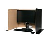 Flipside Foldable Cardboard Freestanding Privacy Shield w/Pass-through Window, 22.5"H x 62"W, Kraft/Black, 12/Pack (61857)~#|#~DDA954EB-289E-48ED-BF78CD6C4080B8B3_sc7
