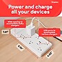 Staples TECH 8-Outlet 2-USB Port Surge Protector, 6', 2100 Joules, White (ST62775)~#|#~DE1194F2-0D5A-4199-B2A0BABB00C7E064_sc7