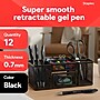 Staples Retractable Gel Pens, Medium Point 0.7mm, Black Ink, 12 Pack - Sonix Crisp-Line Gel Pens with Pocket Clip~#|#~DE131C38-77B0-4CDE-A4069DDE878B5AF7_sc7