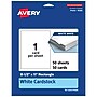 Avery Integrated Cards,8.5" x 11", Matte White, 50/Box (95282)~#|#~DE1967AC-C920-49AD-8B2835A518CAF613_sc7