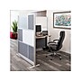 Luxor Workflow Series 6-Panel Freestanding Modular Room Divider System Starter Wall with Whiteboard, 70"H x 53"W, Gray/Silver~#|#~DE299F13-DC5E-4928-8F80DB1313086CE0_sc7