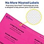 Avery Sure Feed Laser Shipping Labels, 2" x 4", Assorted Neon Colors, 10 Labels/Sheet, 15 Sheets/Pack (5978)~#|#~DE5AB354-9529-4BB7-BD1883A78EB56C91_sc7