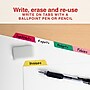 Staples Large Tab Write & Erase Paper Dividers, 5‑Tab, Multicolor, Reinforced Binder Index Dividers~#|#~DE887D3B-2F83-4633-8AC421BF306ADEBF_sc7