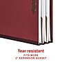 Staples 100% Recycled Heavy Duty Pressboard Classification Folder, 2-Dividers, 2" Expansion, Letter Size, Red, 10/Box (ST62548)~#|#~DEA06842-253C-4757-83993CB64C7F9398_sc7
