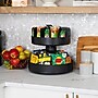 Mind Reader Plastic 2-Tier Snack Tray Carousel Countertop Organizer, Black (SNACKCAR-BLK) ~#|#~DEAAC931-0281-4831-B688212C9E3A59E2_sc7