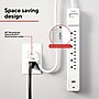 Staples TECH 6-Outlet 2-USB Port Surge Protector, 6', 1800 Joules, White (ST62777)~#|#~DEC4E497-45E5-45C9-80611E264281E75C_sc7