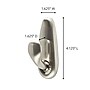 Command™ Large Forever Classic Metal Hook, Brushed Nickel, 2 Hooks, 4 Strips/Pack (FC13-BN-2ES)~#|#~DED17A21-C91F-4222-9108B96E8CB317C7_sc7