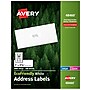 Avery EcoFriendly Laser/Inkjet Address Labels, 1" x 2-5/8", White, 3,000 Labels/Box (48460)~#|#~DEF49CEE-7F0F-4D2E-9DC3665BF56A4395_sc7