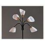 Simplee Adesso 5 Light 67" Matte Black/Antique Brass Floor Lamp with 5 Cone Shades (7205-01)~#|#~DF1C7BCD-44F6-4E23-87ECE06F27D47BA4_sc7